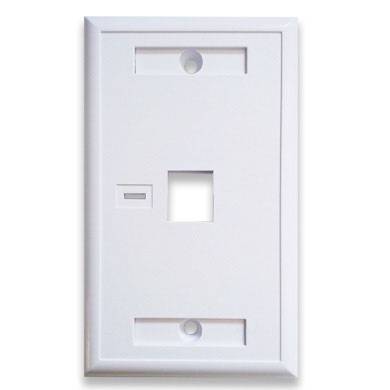 TAPA - FACEPLATE DE 1 PANEL PARA JACK - UNIVERSAL, STANDARD, BLANCO, BROBOTIX 251701 TAPA - FACEPLATE DE 1 PANEL PARA JACK - UNIVERSAL, STANDARD, BLANCO, BROBOTIX 251701